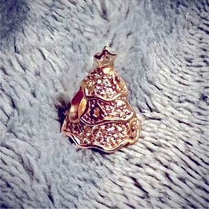 RETIRED Pandora Rose Twinkling Christmas Tree Charm with Clear Zirconia